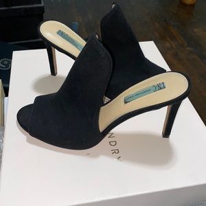 Woman Inc black suede sandal size 6.5